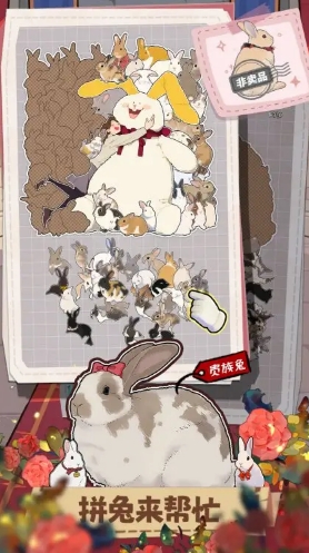 挤在一起的兔兔