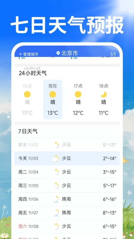 天气预报云