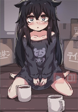 阴暗房间里的孤独女孩