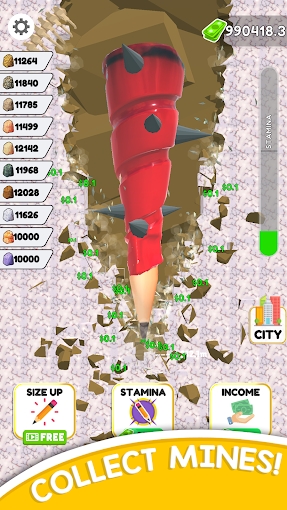 铅笔挖掘建造城市
