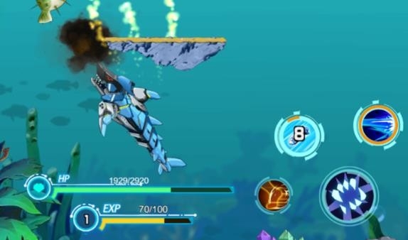 机器人鲨鱼与吃鱼